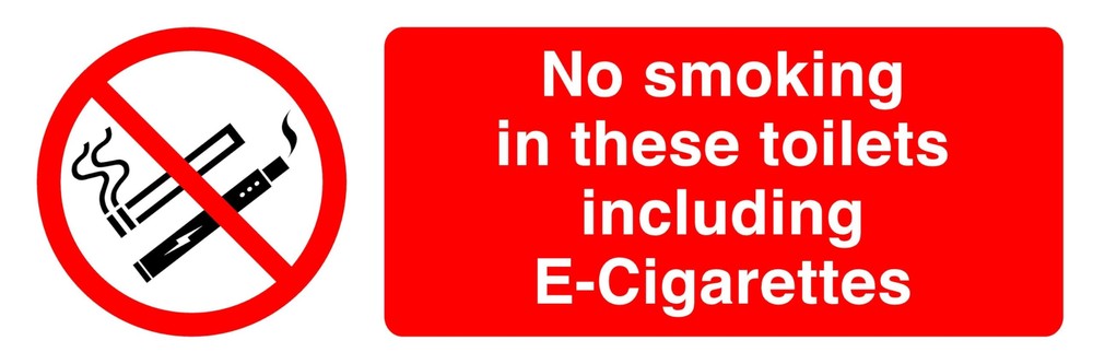 No Smoking in These Toilets Including Vaping sign in use